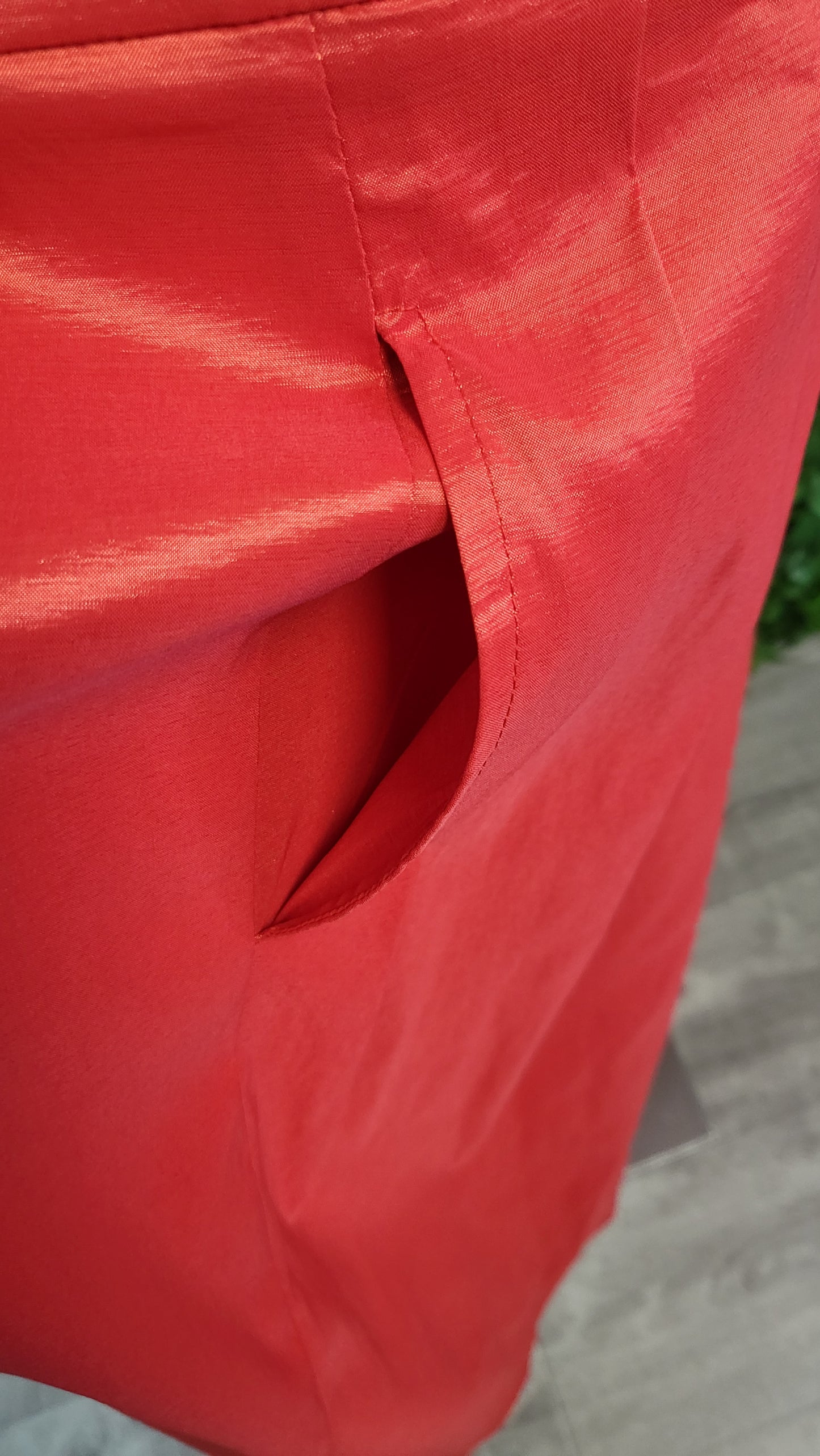 Motto Red Pleat Maxi Skirt (12)