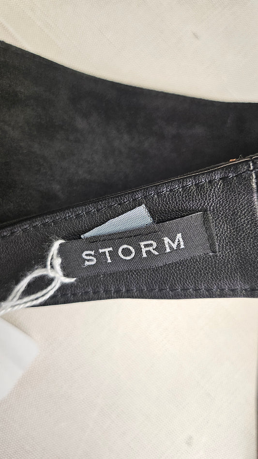 Storm Black Suede Wrap Belt