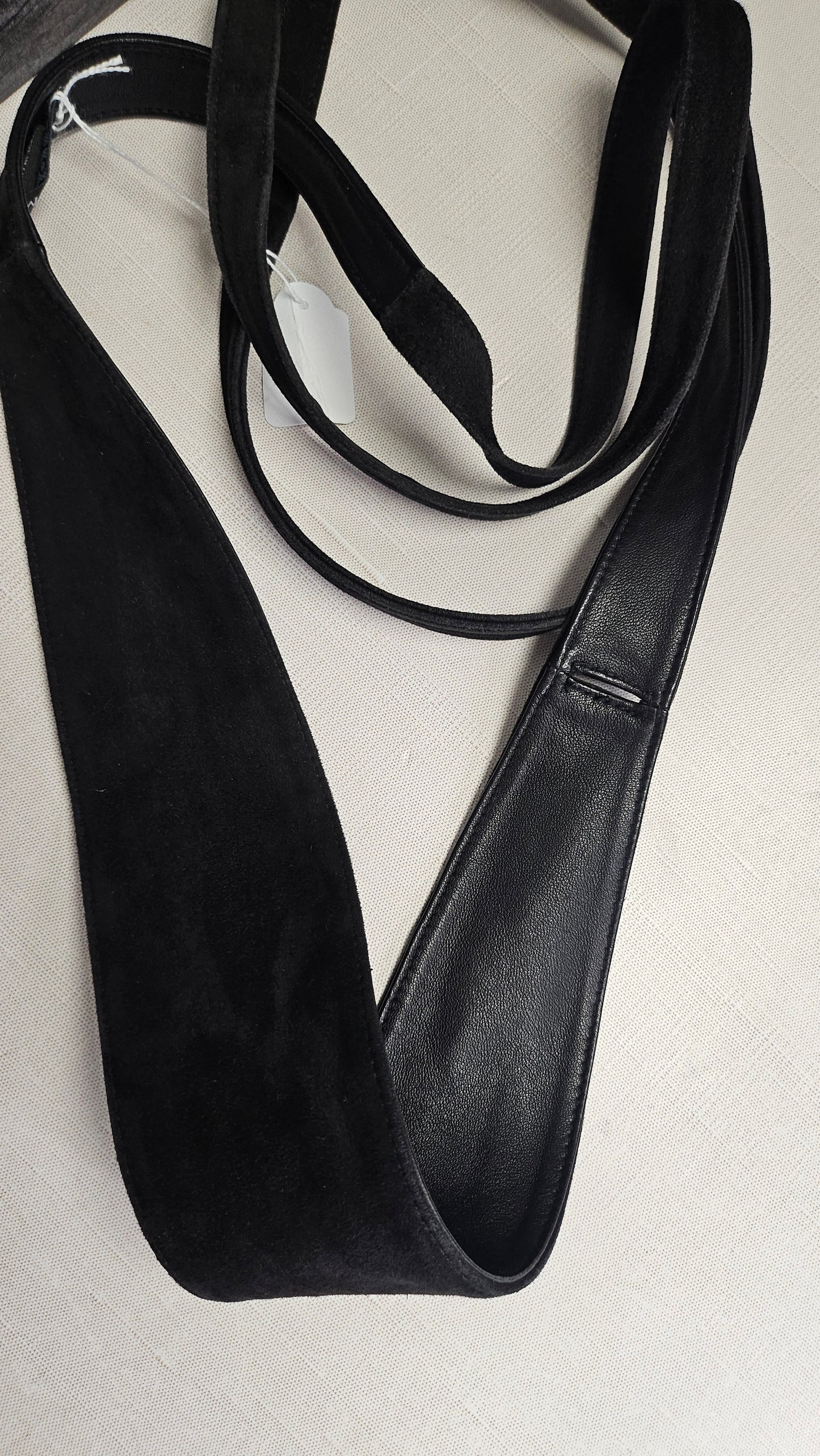 Storm Black Suede Wrap Belt