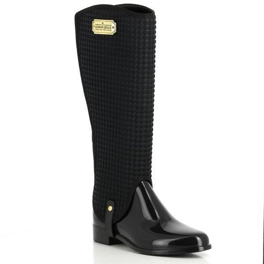 Lemon Jelly Black Designer Gumboot NEW (38)